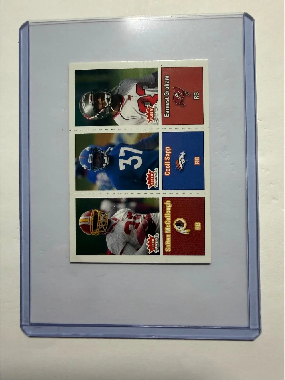 2003 Fleer NFL Card - Ernest Graham, Cecil Sapp, Skip McClendon #293 87/125